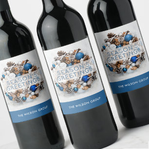 Rótulo De Garrafa De Cerveja Presente Empresarial Cumprimentos de Temporada Cor