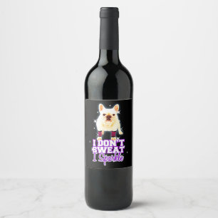 Rótulo De Garrafa De Cerveja Presente francês Eu não suo I Sparkle