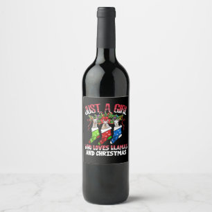 Rótulo De Garrafa De Cerveja Presente Llama  Quem Adora Lhamas E Natal