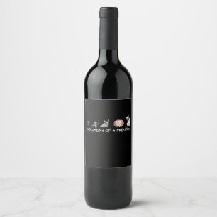 Rótulo De Garrafa De Cerveja Presente no cão Evolução De Um Francês