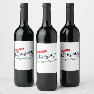 Rótulo De Garrafa De Cerveja Presente no rótulo do vinho de 2020 da Quarantine