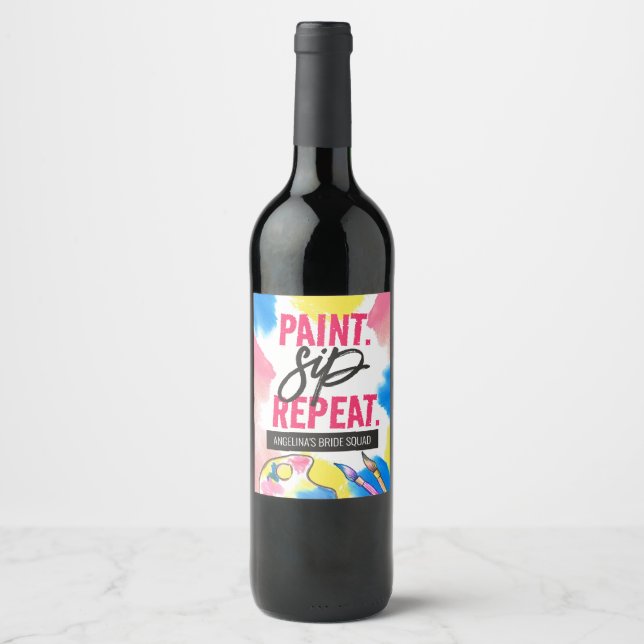 Rótulo De Garrafa De Cerveja Presente para festa de solteira com pintura e vinh (Frente)