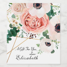 Presente Para Você Personalizar Flores Rosa Elegan