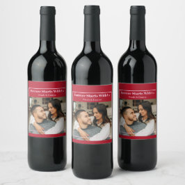 Rótulo De Garrafa De Cerveja Presente Romântico Personalizado com Foto e Texto