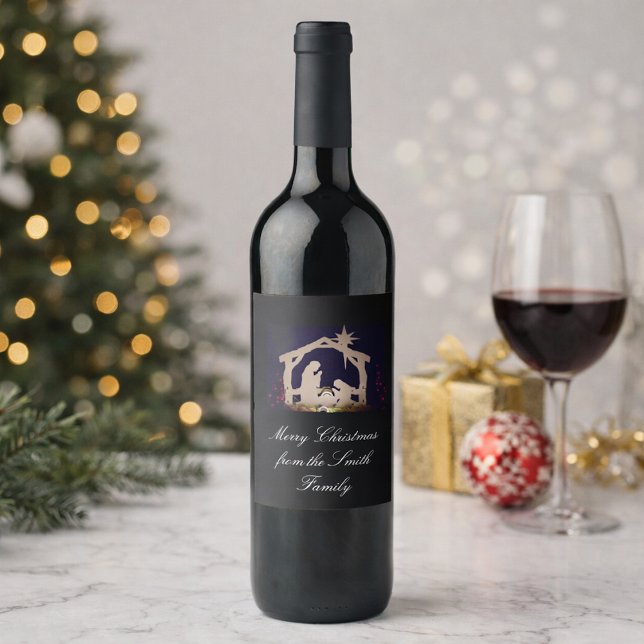 Rótulo De Garrafa De Cerveja Presentes de Vinho de Natal Personalizados Cena de (Criador carregado)