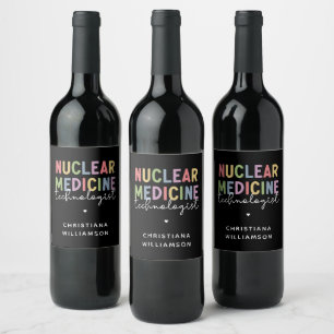 Rótulo De Garrafa De Cerveja Presentes do tecnólogo de Medicina Nuclear Persona