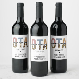 Rótulo De Garrafa De Cerveja Presentes personalizados do Assistente de Terapêu