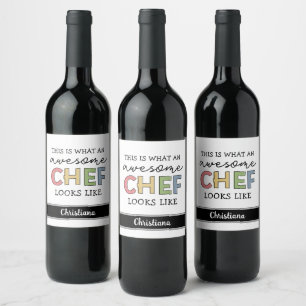 Rótulo De Garrafa De Cerveja Presentes personalizados incríveis de chef Melho