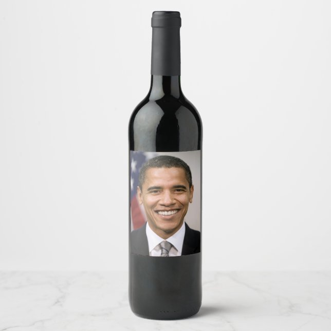 Rótulo De Garrafa De Cerveja Presidente eleito dos EUA, Barack Obama (Frente)