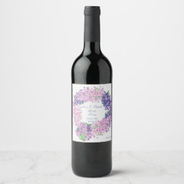 Rótulo De Garrafa De Cerveja Primavera Lilac Flower Blossom-Floral Casamento
