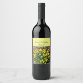 Rótulo De Garrafa De Cerveja Primavera Yellow Daffodils Birday