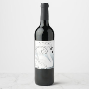 Rótulo De Garrafa De Cerveja Princesa Prata & vinho feito sob encomenda