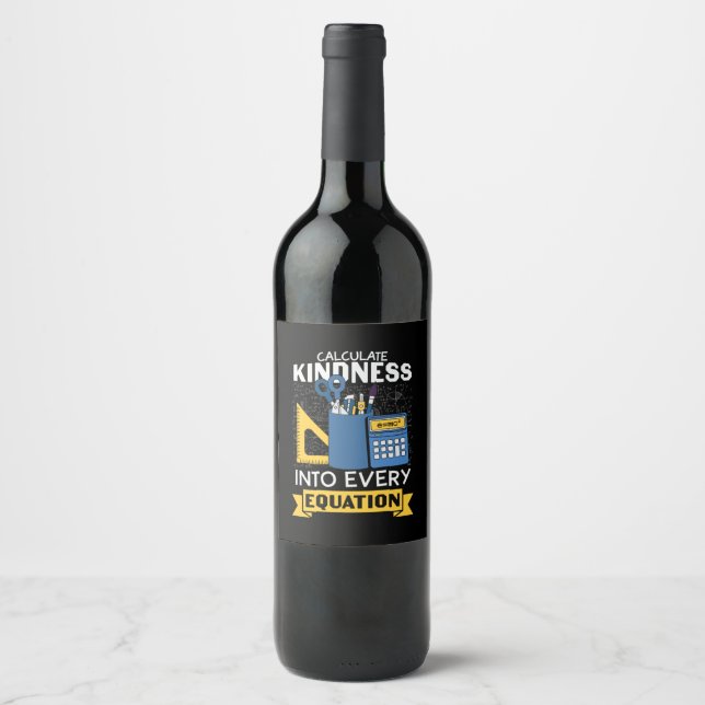 Rótulo De Garrafa De Cerveja Professor de Matemática Calcula Bondade (Frente)