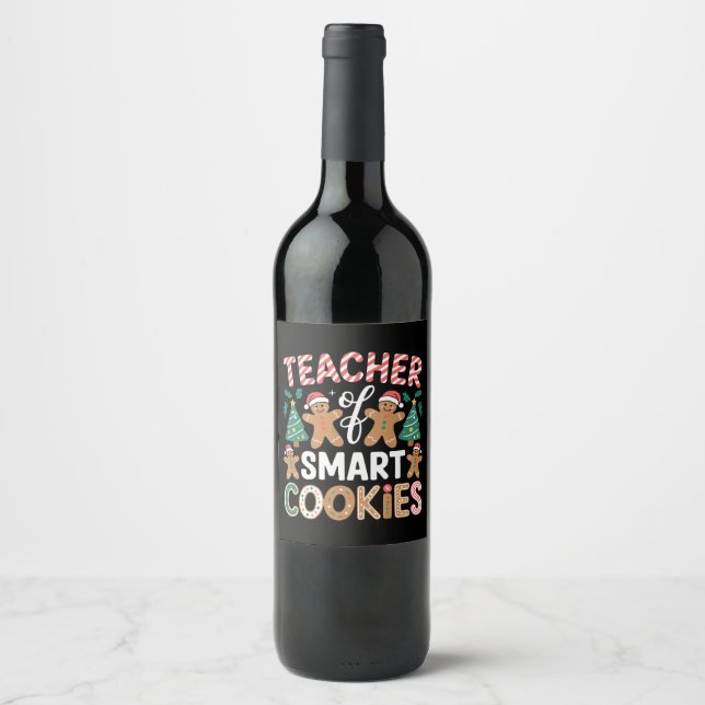 Rótulo De Garrafa De Cerveja Professor de Natal de Biscoitos Inteligentes de Ge (Frente)