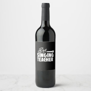 Rótulo De Garrafa De Cerveja Professor de presentes   Melhor Professora Cantora