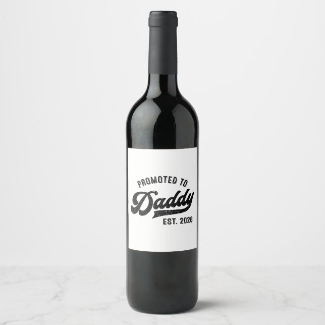 Rótulo De Garrafa De Cerveja Promovido a Papai 2026 – Anúncio de Bebê (Frente)