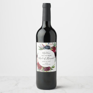 Rótulo De Garrafa De Cerveja Proposta da madrinha de casamento do jardim  