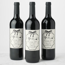 Rótulo De Garrafa De Cerveja Proposta de Damas de Honra Floral com Arco Desenha