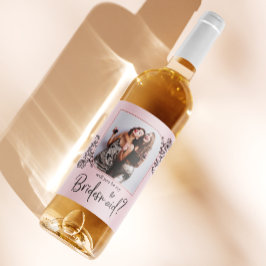 Rótulo De Garrafa De Cerveja Proposta Elegante De Bridesmaid