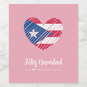 Rótulo De Garrafa De Cerveja Puerto Rican Flag Coquito
