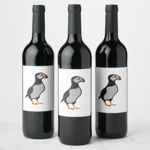 Rótulo De Garrafa De Cerveja Puffin em Pé