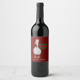 Rótulo De Garrafa De Cerveja Pum de Natal Duck: Tenha um Natal Quacking