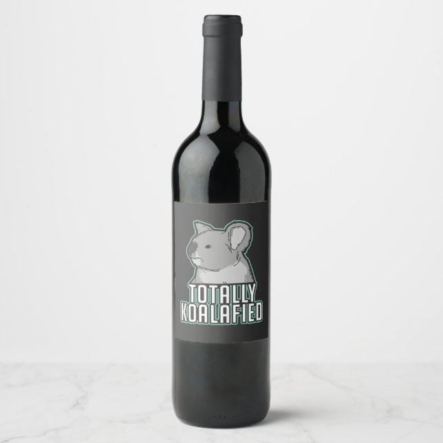 Rótulo De Garrafa De Cerveja Pun - Totalmente Koalafied (Frente)