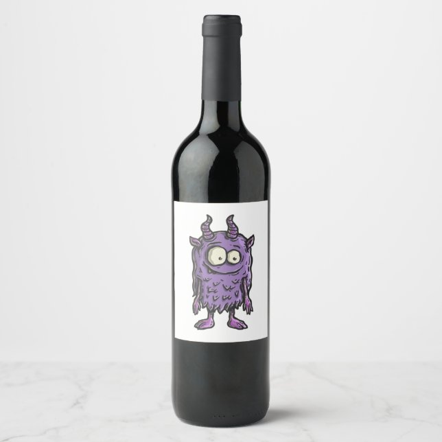 Rótulo De Garrafa De Cerveja Purple Monster (Frente)