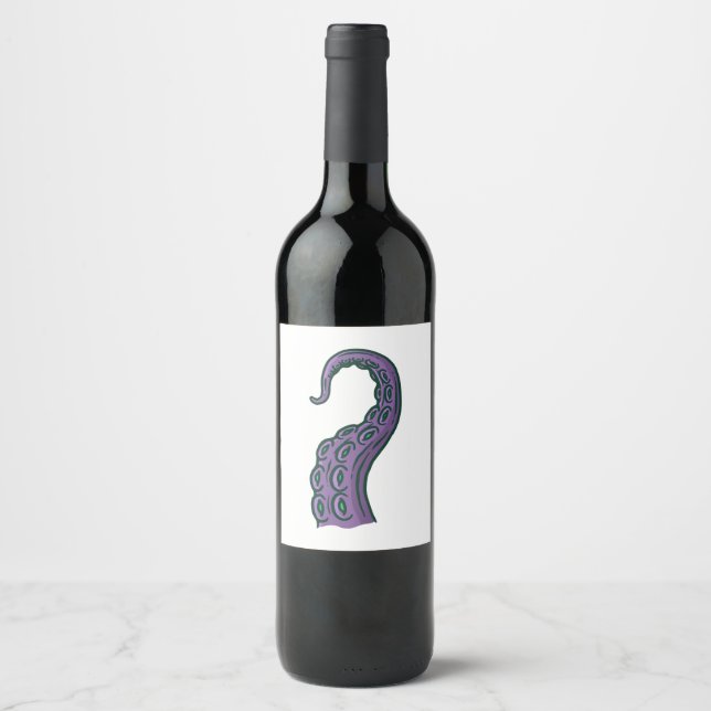 Rótulo De Garrafa De Cerveja Purple Tentacle (Frente)