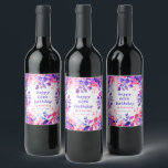 Rótulo De Garrafa De Cerveja Purple Watercolor Floral 60th Happy Birthday<br><div class="desc">Celebrar em Estilo com nossa Brilhante e ousada 60ª Etiqueta de Vinho de Festa de aniversário. Faça sessenta anos com nossa impressionante marca floral de cor d'água,  Rótulo de Vinho em Púrpura. Peça agora e faça do seu sexagésimo aniversário um memorável!</div>