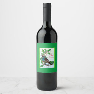 Rótulo De Garrafa De Cerveja Quail in Holly