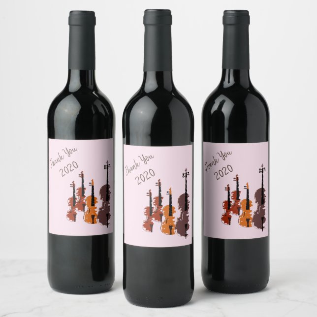 Rótulo De Garrafa De Cerveja Quarteto de cordas do Instrumento de Corda Violina (Garrafas)