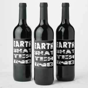 Rótulo De Garrafa De Cerveja Quebramento da Terra