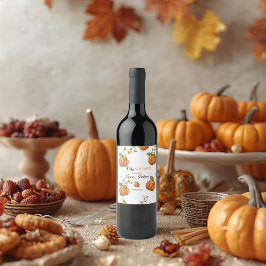 Rótulo De Garrafa De Cerveja queda de amor abóbora chá de fraldas floral Convit