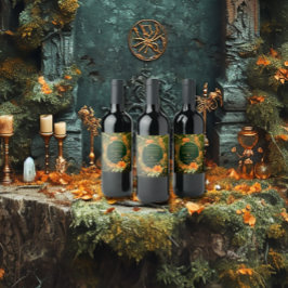 Rótulo De Garrafa De Cerveja Queda Elegante entonada, considerada Colina Druida