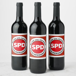 Rótulo De Garrafa De Cerveja QUEM tem-nos delatada? Social-democrata SPD Demo-