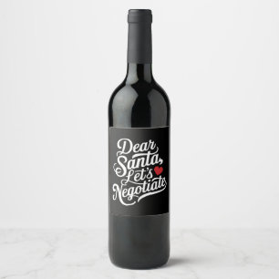 Rótulo De Garrafa De Cerveja Querido Papai Noel Vamos Negociar Presente de Nata