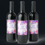 Rótulo De Garrafa De Cerveja Quic Purple Watercolor Floral 40th Happy Birthday<br><div class="desc">Celebre em Estilo com a nossa etiqueta de vinho de festa brilhante e ousada. Vire 40 com nossa incrível marca floral de cor d'água,  Rótulo de Vinho em Púrpura. Peça agora e faça do seu quadragésimo aniversário um memorável!</div>