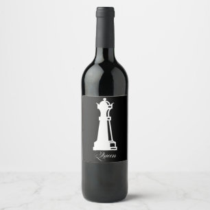 Rótulo De Garrafa De Cerveja Rainha Chess Piece Halloween Figuram Xadrez