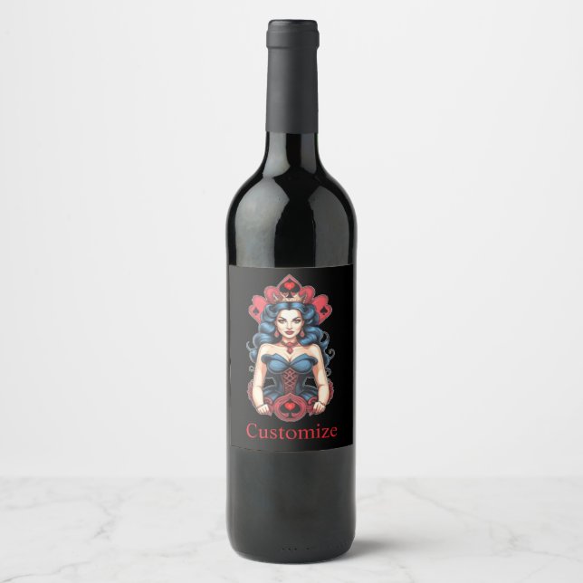 Rótulo De Garrafa De Cerveja Rainha de Espadas Thunder_Cove (Frente)