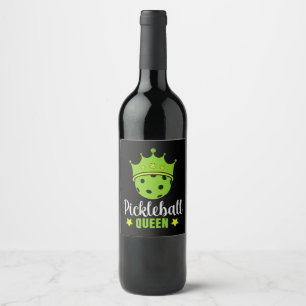 Rótulo De Garrafa De Cerveja Rainha do Pickleball Engraçado Rainha do Pickle Ba