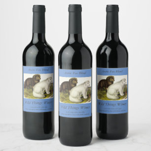 Rótulo De Garrafa De Cerveja Raposa Árctica (Raposa Branca, Raposa Polar, Rapos