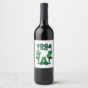 Rótulo De Garrafa De Cerveja Rãs de Yoga
