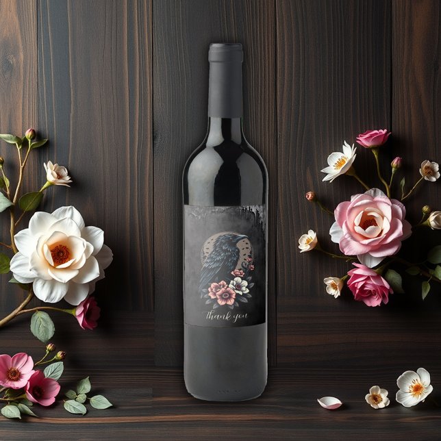 Rótulo De Garrafa De Cerveja Raven preto majestoso (Criador carregado)