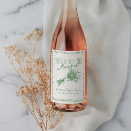 Rótulo De Garrafa De Cerveja Recém-saído do Mercado Chá de Noiva Verde