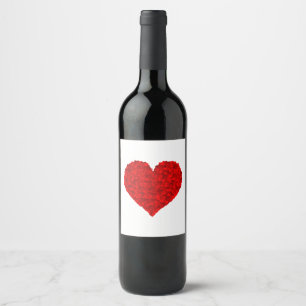 Rótulo De Garrafa De Cerveja Red Heart Love Dia de os namorados para as mulhere
