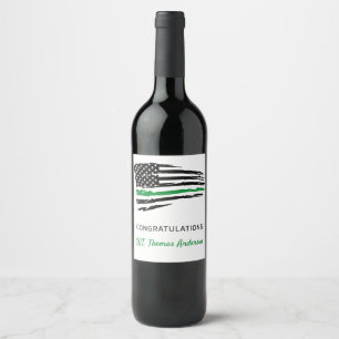 Rótulo De Garrafa De Cerveja Reforma Militar de Bandeira Verde Fino