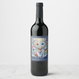 Rótulo De Garrafa De Cerveja Reindeer Christmas