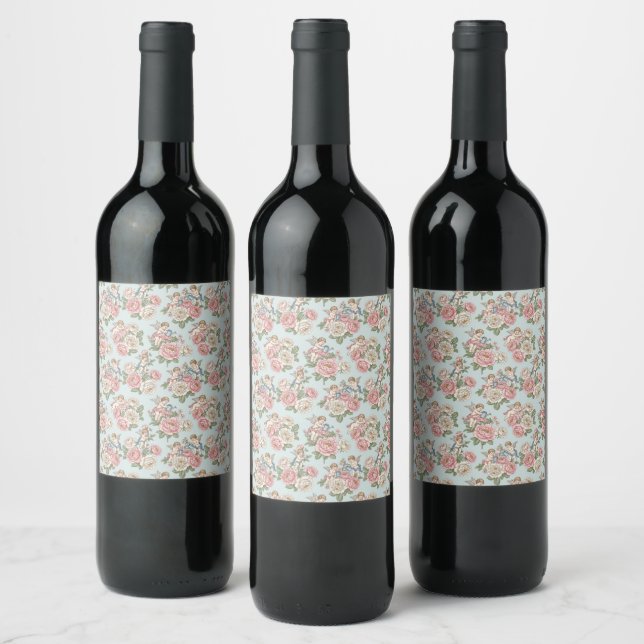 Rótulo De Garrafa De Cerveja Renovação Rococó Querubim Floral Toile (Garrafas)