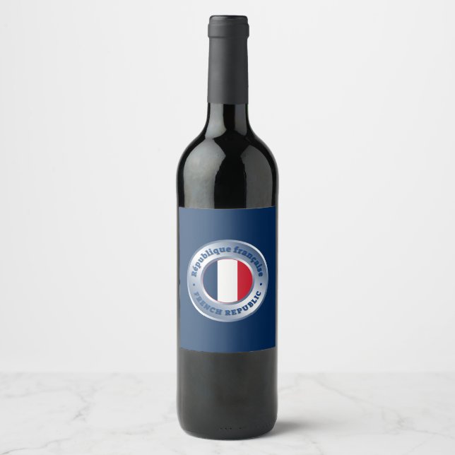 Rótulo De Garrafa De Cerveja República Francesa (Frente)